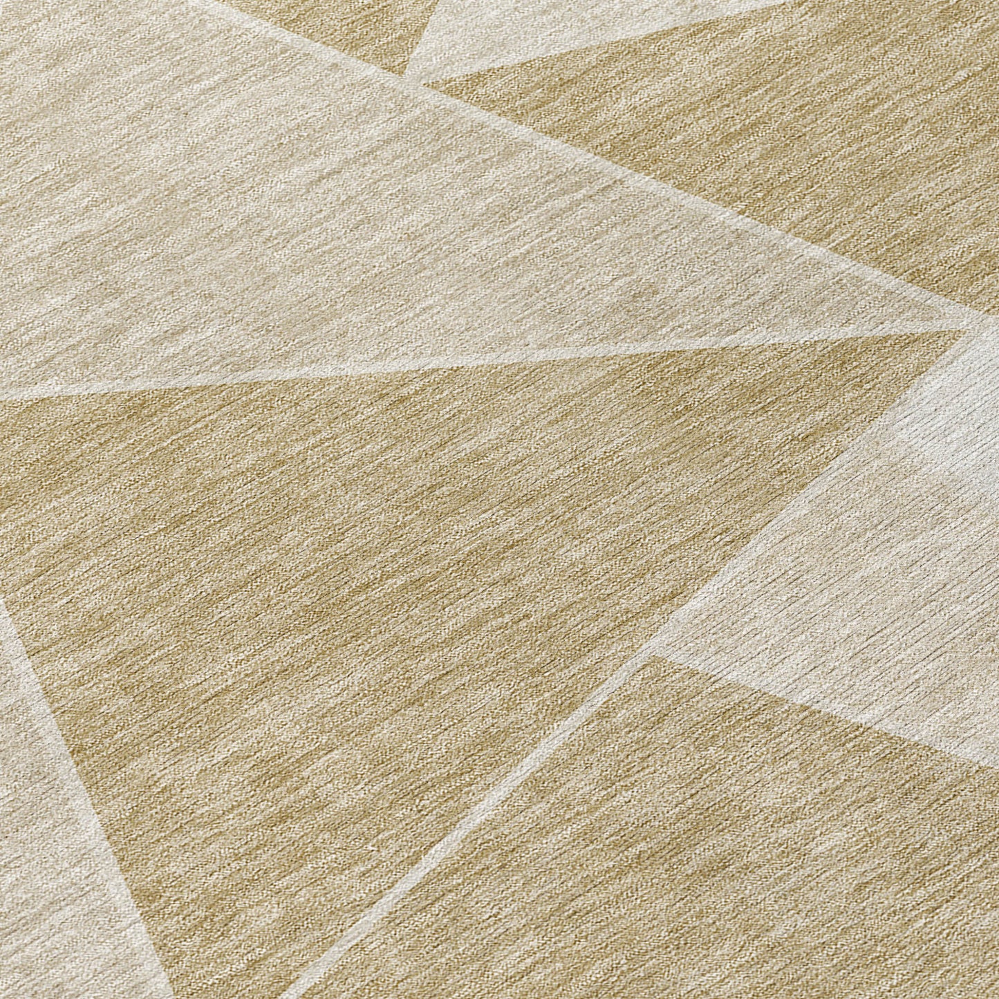 9' X 12' Beige Tan And Ivory Geometric Washable Indoor Outdoor Area Rug