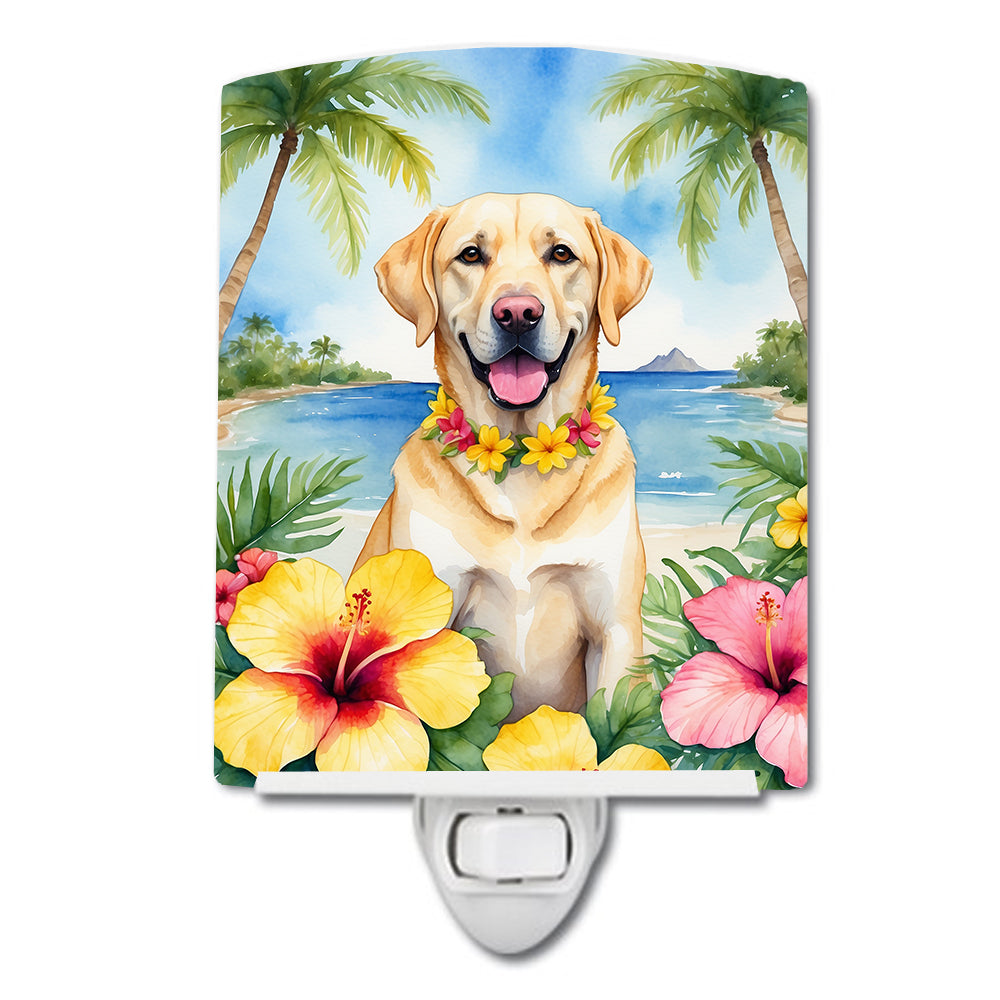 Yellow Labrador Retriever Luau Ceramic Night Light
